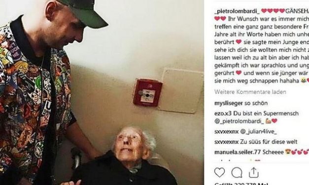 Rührendes Foto: Pietro Lombardi trifft seinen ältesten Fan (93)